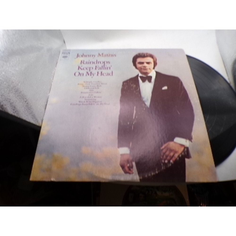 Johnny Mathis Raindrops Keep Fallin On My Head Vinyl LP Columbia 1005 Pop 1970